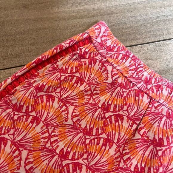 Vineyard Vines Pink Casual Shorts Women Large Seashell Pattern Bin K-32 - Picture 2 of 4